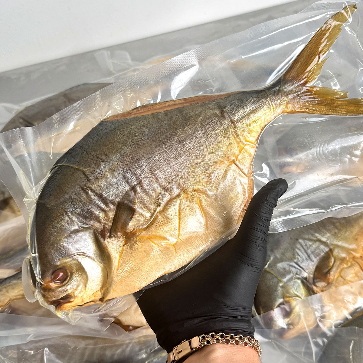 Golden Pomfret Hot Smoked