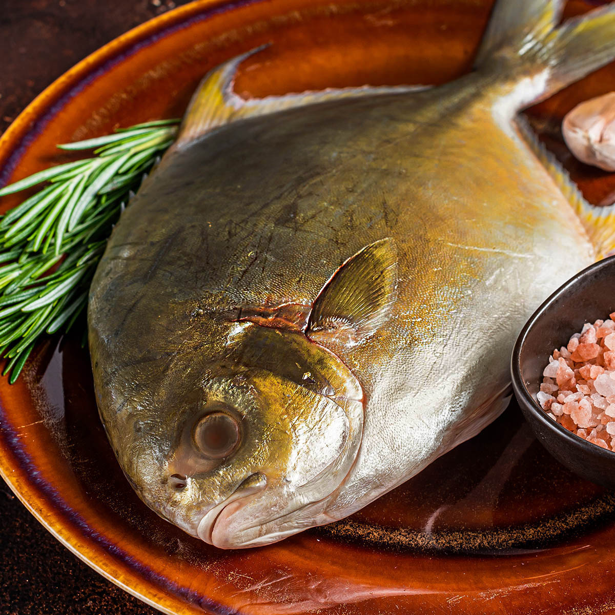 Golden Pomfret Hot Smoked