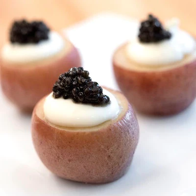 Baby Red Potatoes with Caviar & Crème Fraiche: D'Artagnan - GTCaviar