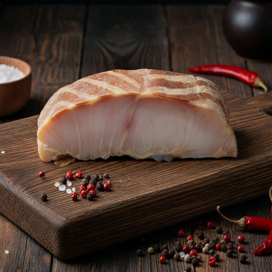Hot Smoked White Sturgeon