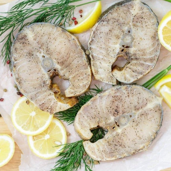 Fresh-Frozen White Russian Sturgeon Steaks (10LBS) - GTCaviar